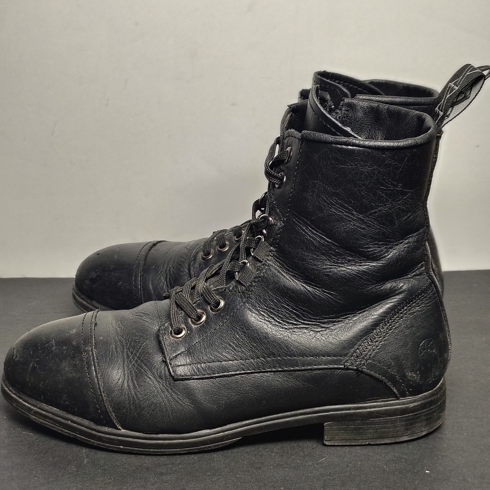 Xena Women Omega Safety Boots Size 9 Black Leather Steel Cap Toe Side Zip Work - Picture 4 of 10